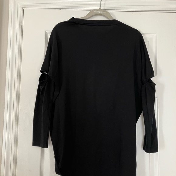 AllSaints Reality Wave High-Low Hem Long Sleeve Tee – Women’s XS, Oversized Fit - Picture 9 of 10